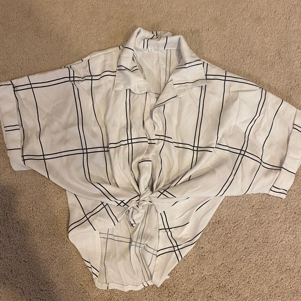 Button down crop top